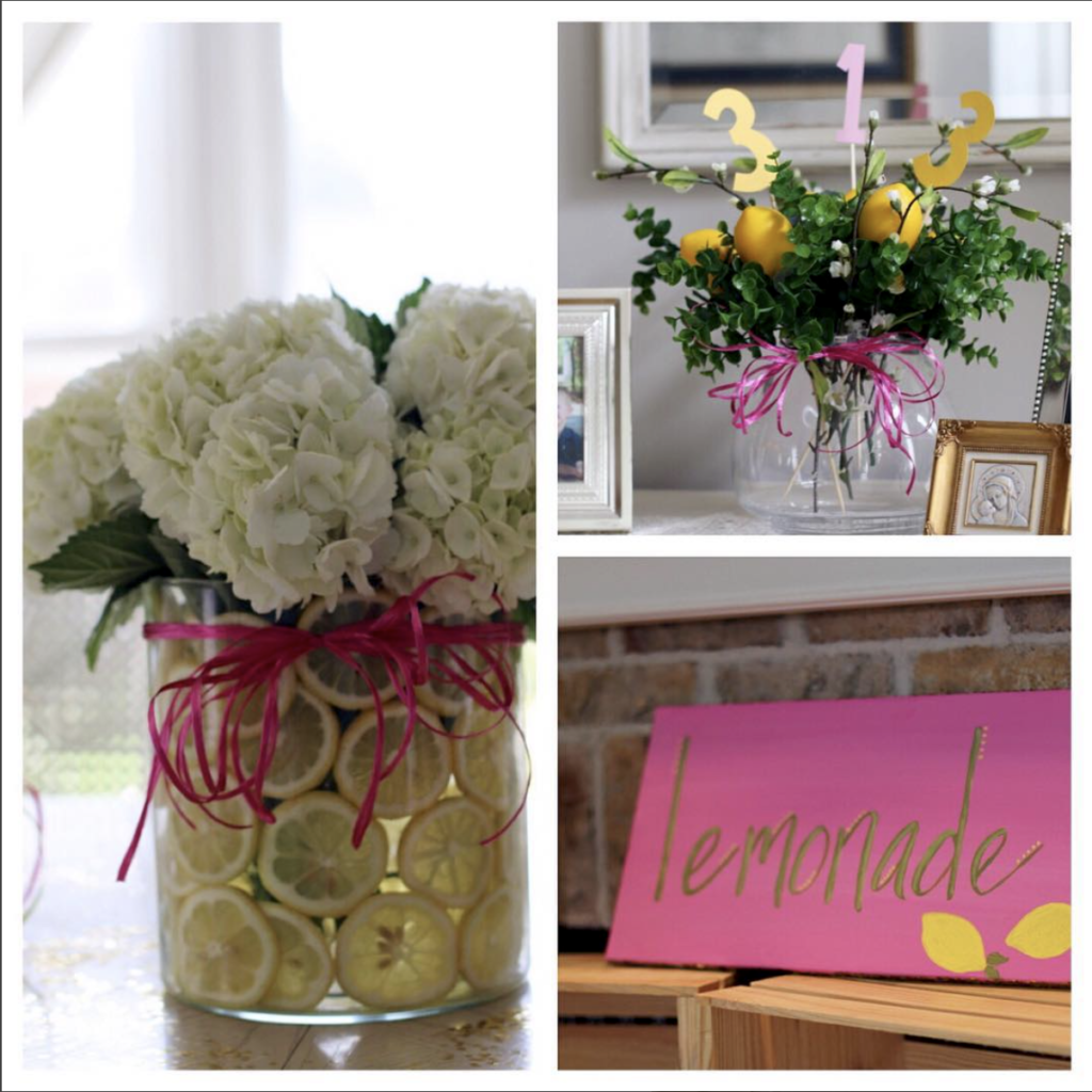 Tips for no-stress party planning - lemonade stand - beautiful details