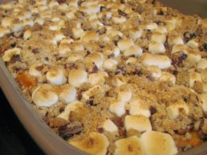 Thanksgiving recipes - sweet potato casserole. Put on the stretchy pants!